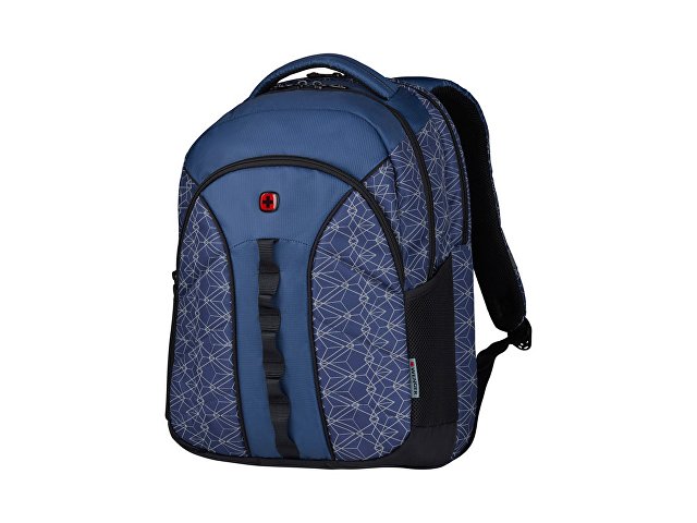 Рюкзак Sun WENGER 16', синий со светоотражающим принтом, полиэстер, 35x27x47 см, 27 л