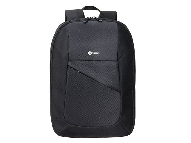 Рюкзак TORBER VECTOR с отделением для ноутбука 15,6', черный, нейлон, 29 x 8 x 43 см, 10л